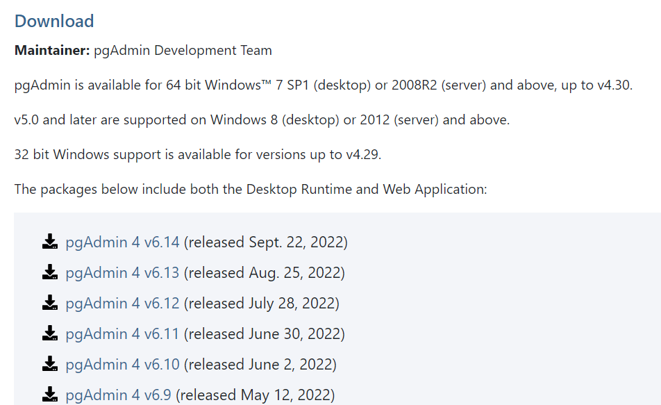 Beberapa versi instalasi